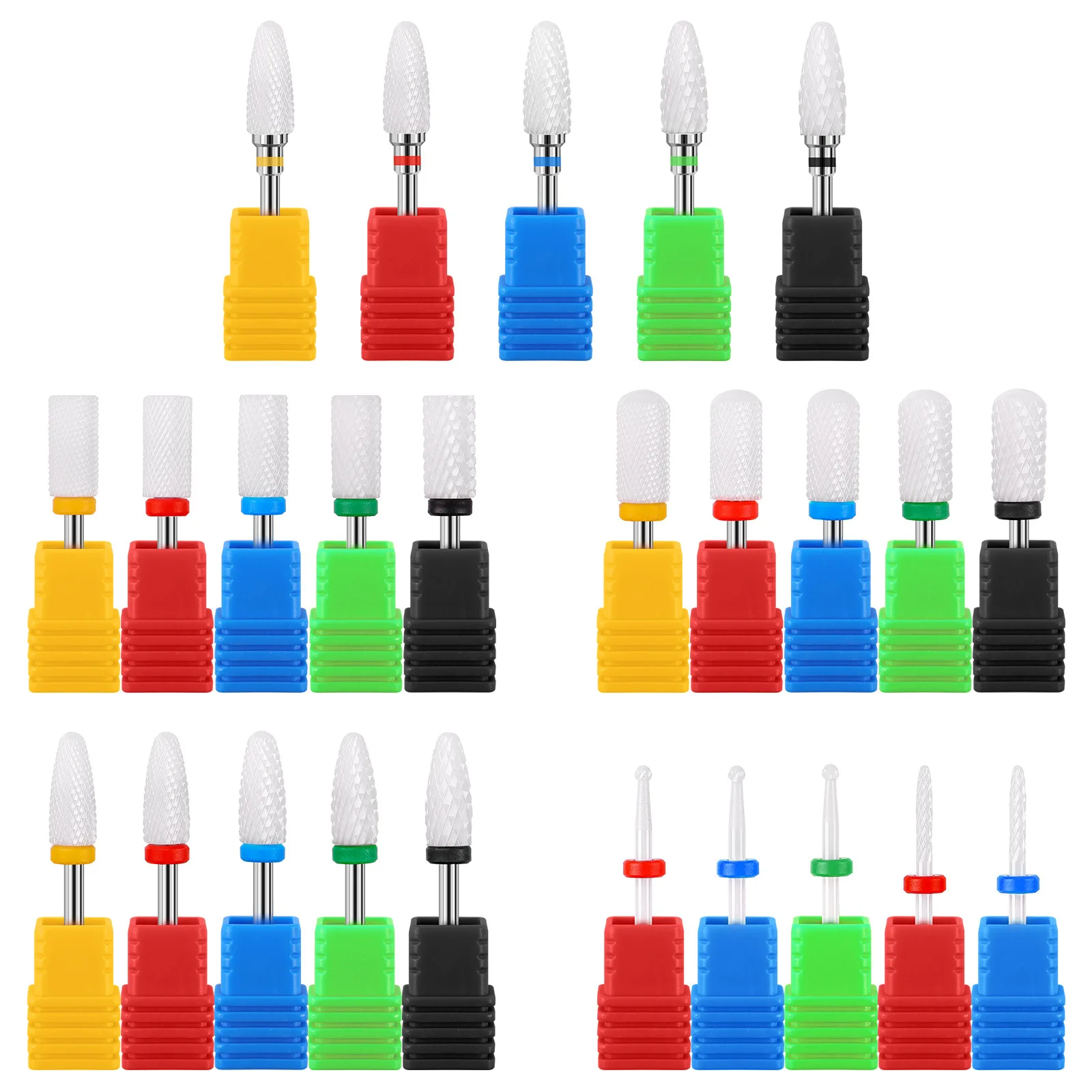 

Ceramic Nail Drill Bits Gel Polish Remove Dead Skin Clean Electric Milling Cutters For Manicure Pedicure Machine Accessories