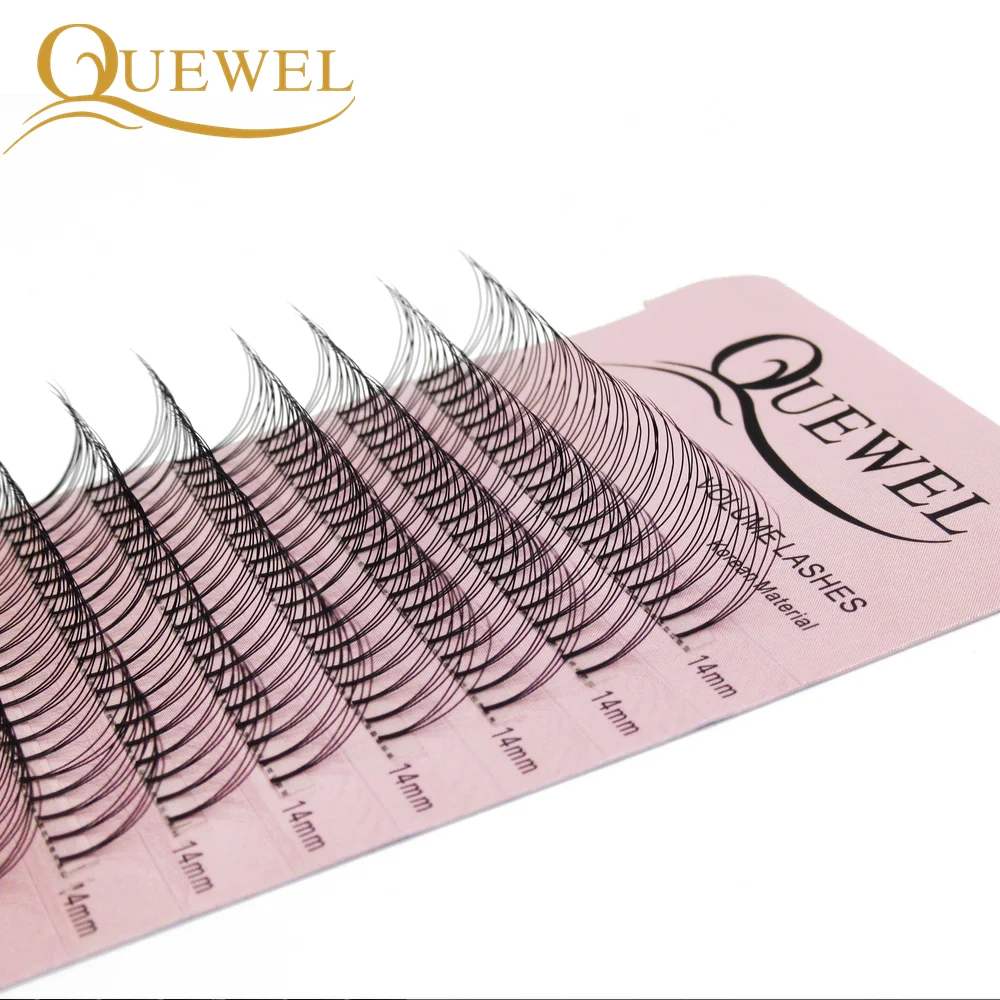 

Super Soft Lash Extensions Professional Pointy Base Premade Fans Hot Selling Quewel Premade Fan, Natural black