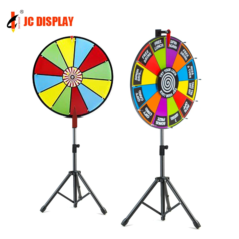 

12 Slot Removable Tripod Stand Height Adjustable Spin Game Prize Wheel Of Fortune