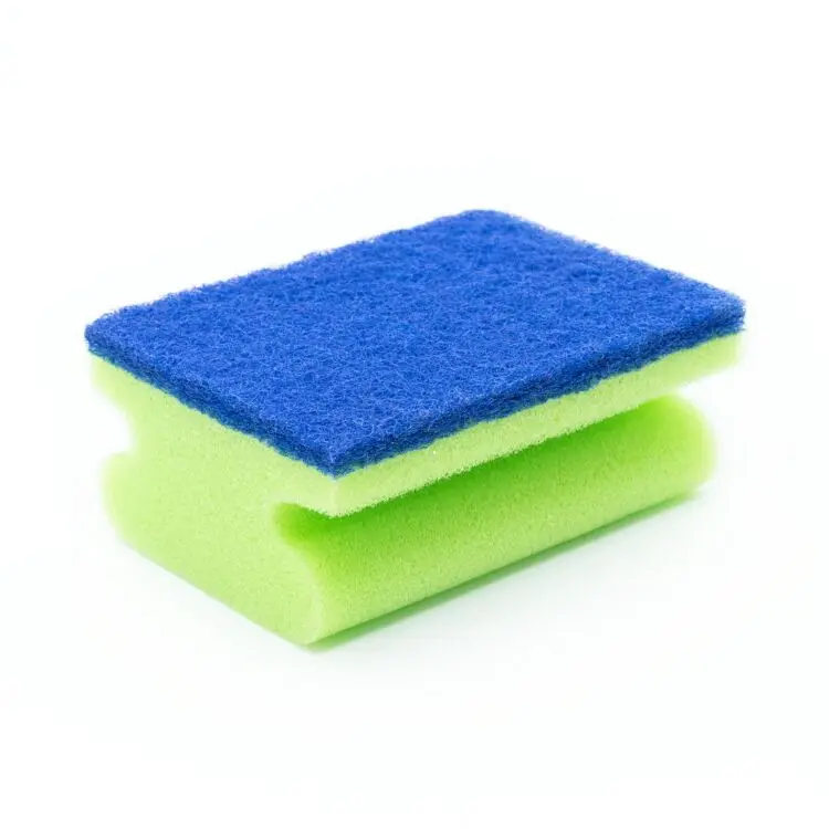 

Wholesale cheap price kitchen cleaning green scrubbing pad sponge, Green and blue or customization