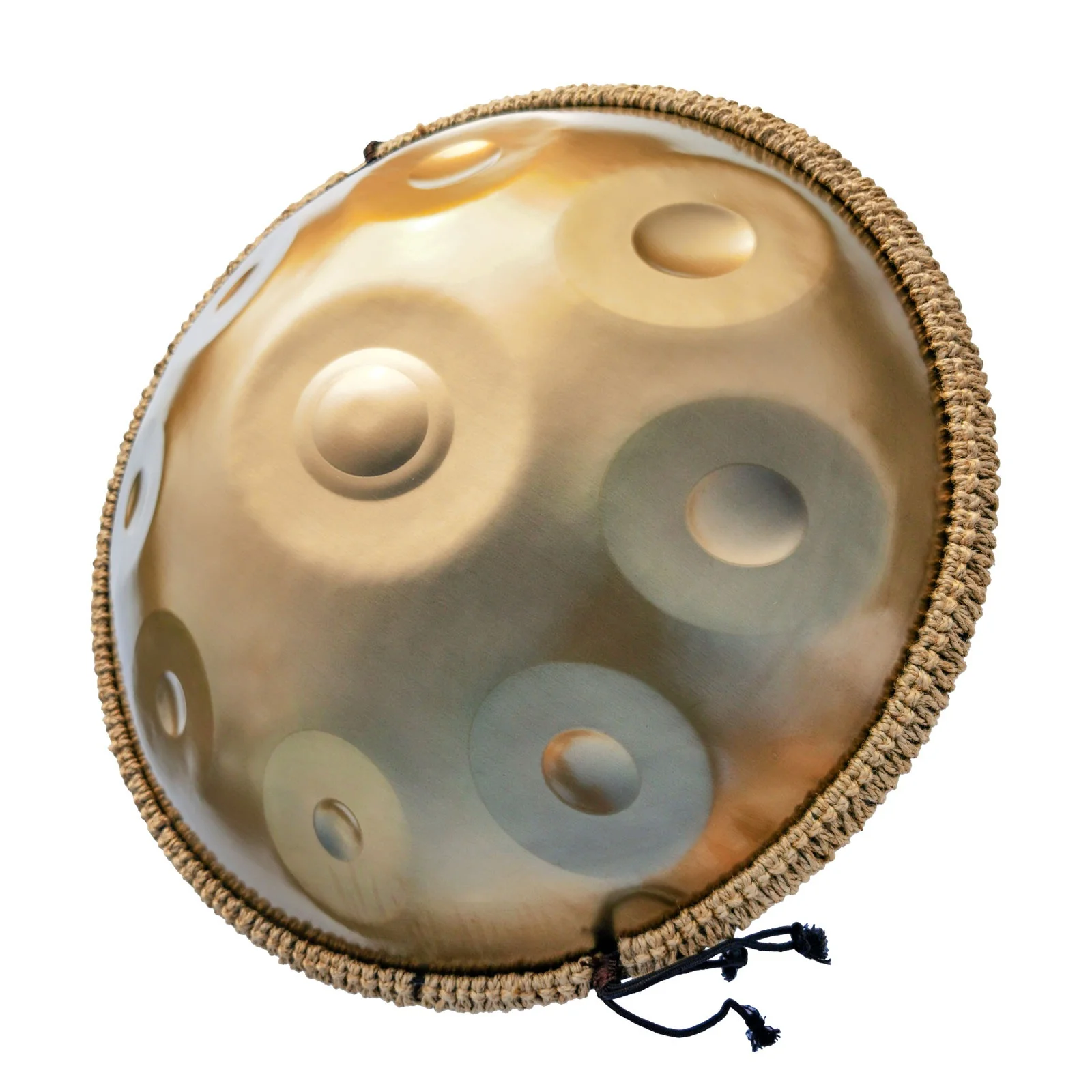 

2021 New 22 inches AS TEMAN 9 notes Handmade stainless steel Musical instrument Steel Tongue drum, Gold/black