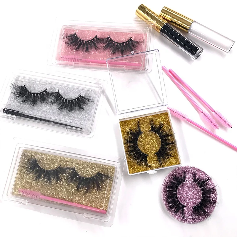 

Private Label Thick Dramatic Long Soft False 25MM 3D Mink Eyelash With Acrylic Box