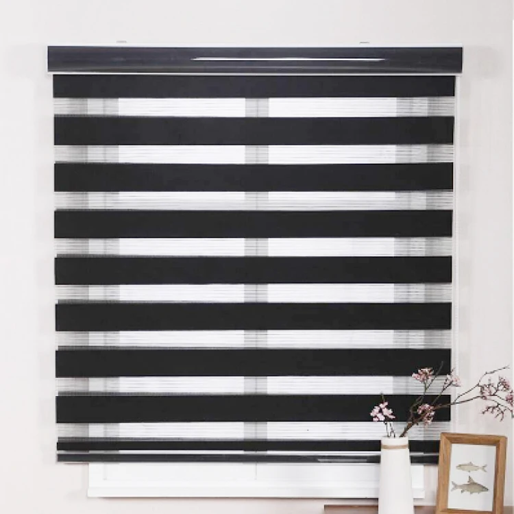 Motorized luxury home decor zebra window blind for the living room