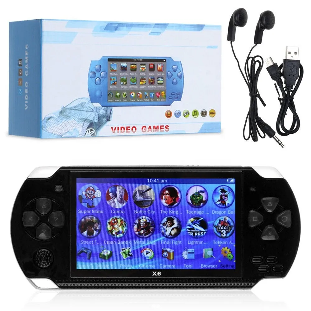 Video Game Console Player X6 For Psp Game Handheld Retro 1000 Game 4.3 ...