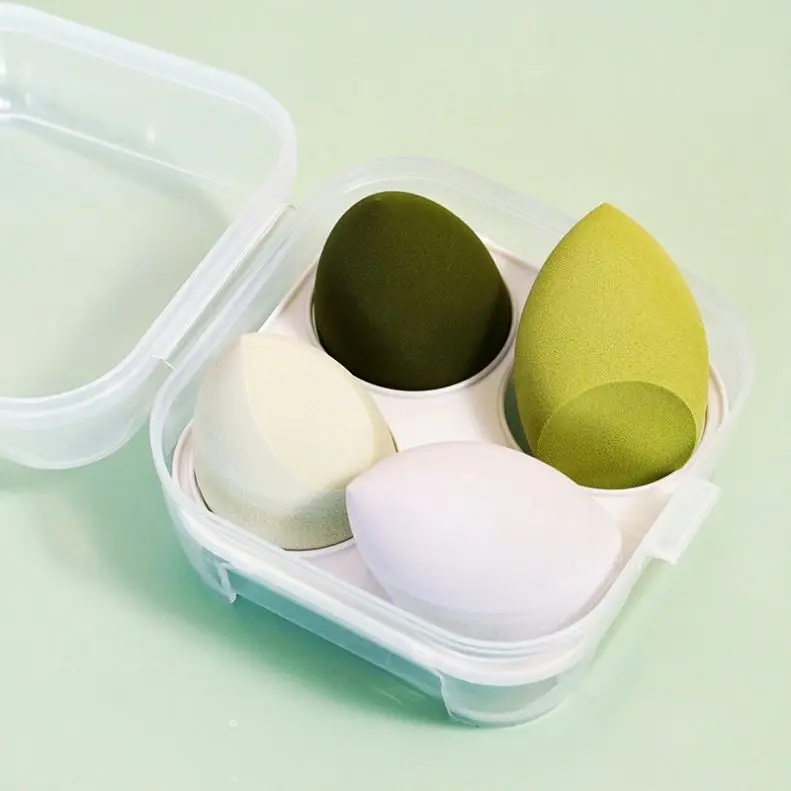 

Samples Free Reusable For Beauty Make Up Power Puff Blender, Pink purple black yellow