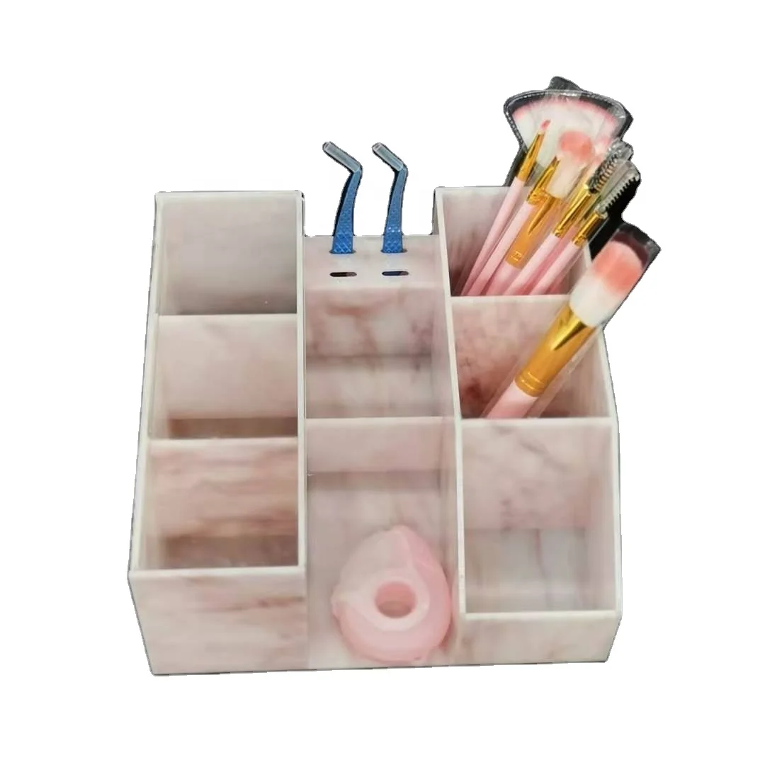 

factory sale of pink marble eyelash extension organizer box
