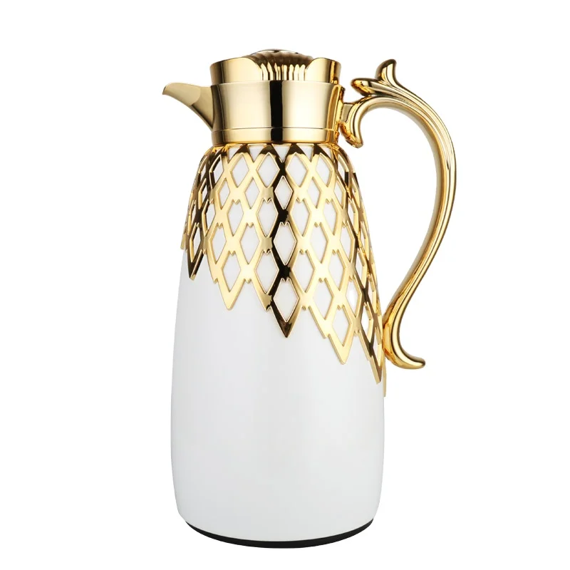 

1.0L Popular antique metal dallah new products arabic thermos tea vacuum coffee pot pots with handle, Customized color