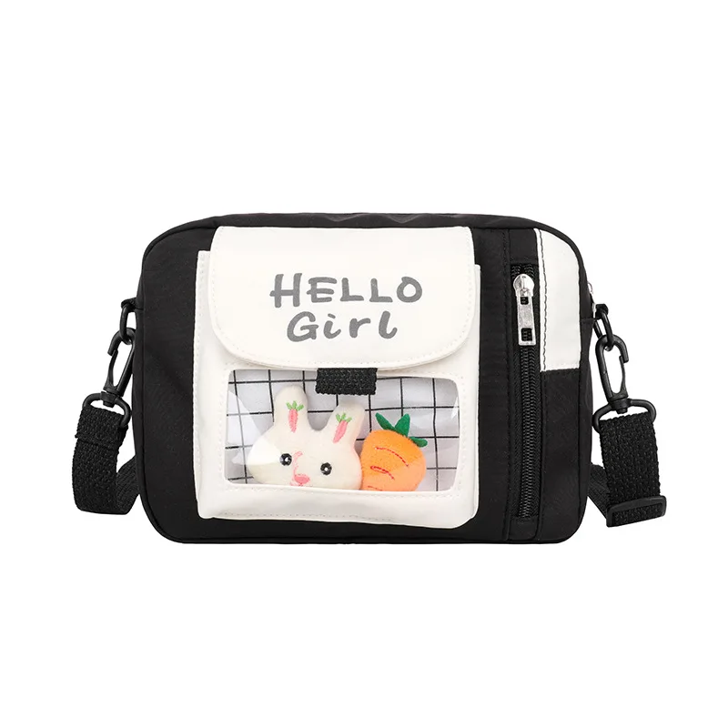 

Female Canvas Bag Cartoon Rabbit Bags For Women Student Cute Girl Shoulder Bag Ladies Shopping Handbag Crossbody, Customized color