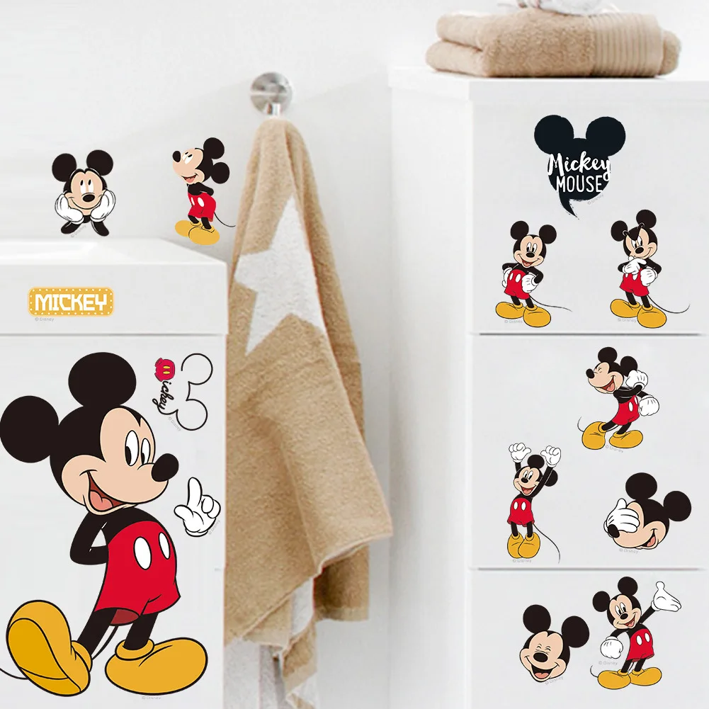 Pegatinas De Pared De Mickey Y Minnie Mouse En 3d,Papel Tapiz