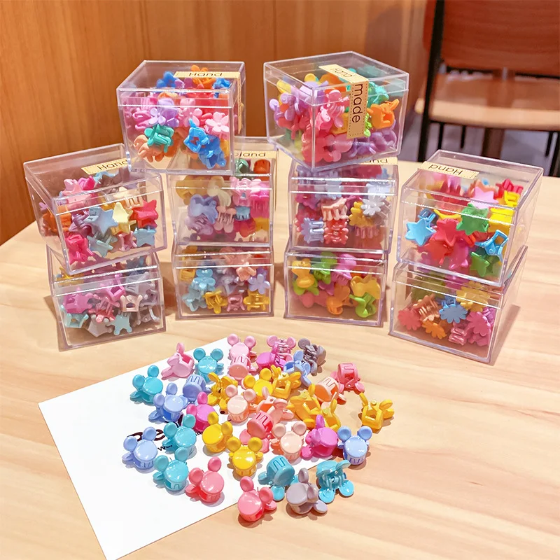 

36pcs Box Kids Flower Star Animal Mini Hair Claw Clips Girls Cute Hair Clips Style Children Decoration Hair Accessories