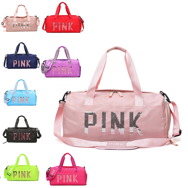 

In Stock Factory Wholesale Water Proof Duffel Bag Pink Duffel Bag Women Duffel Bag Custom Logo, Pink,black,blue,grey,purple,red,