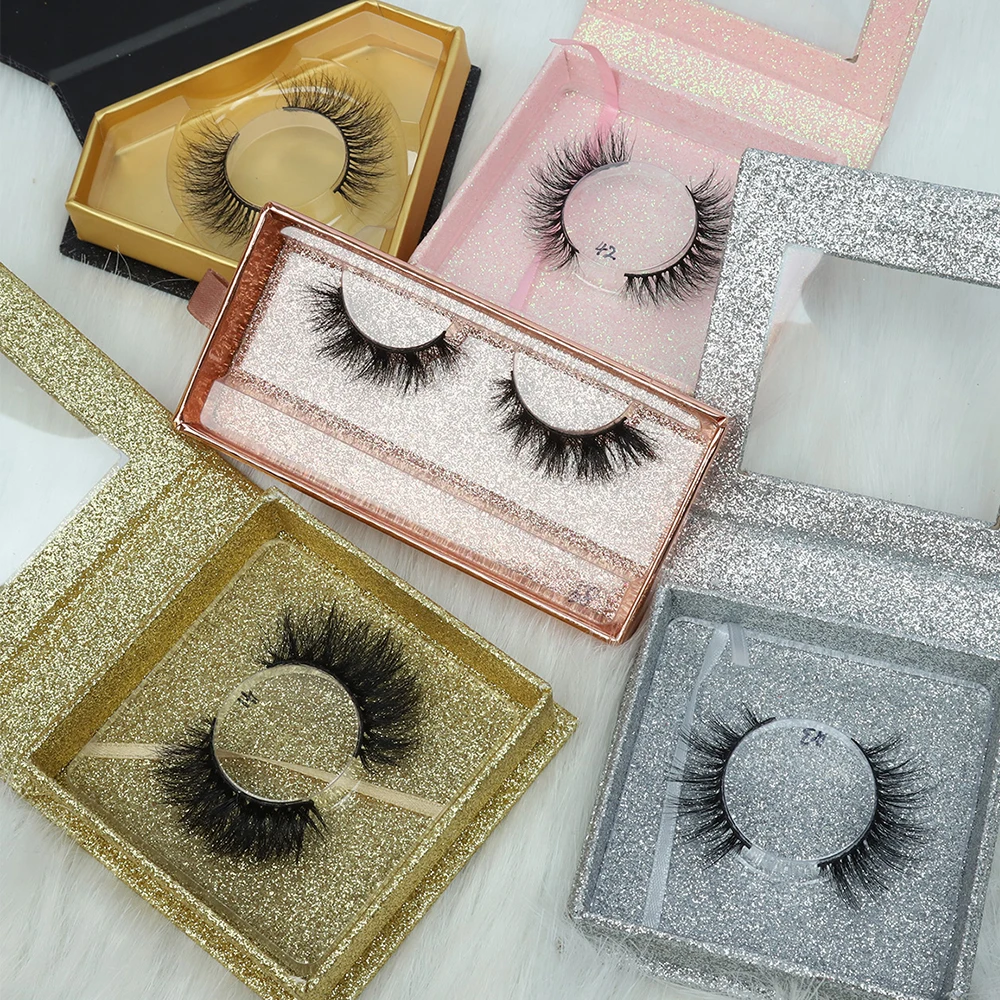 

Pingdu factory is 100% handmade fluffy 18mm volume mink lashes 25 mm, Black