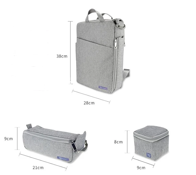 Yongjun fashion print space puzzle grey multi-functional magic cube backpack shoulder bag