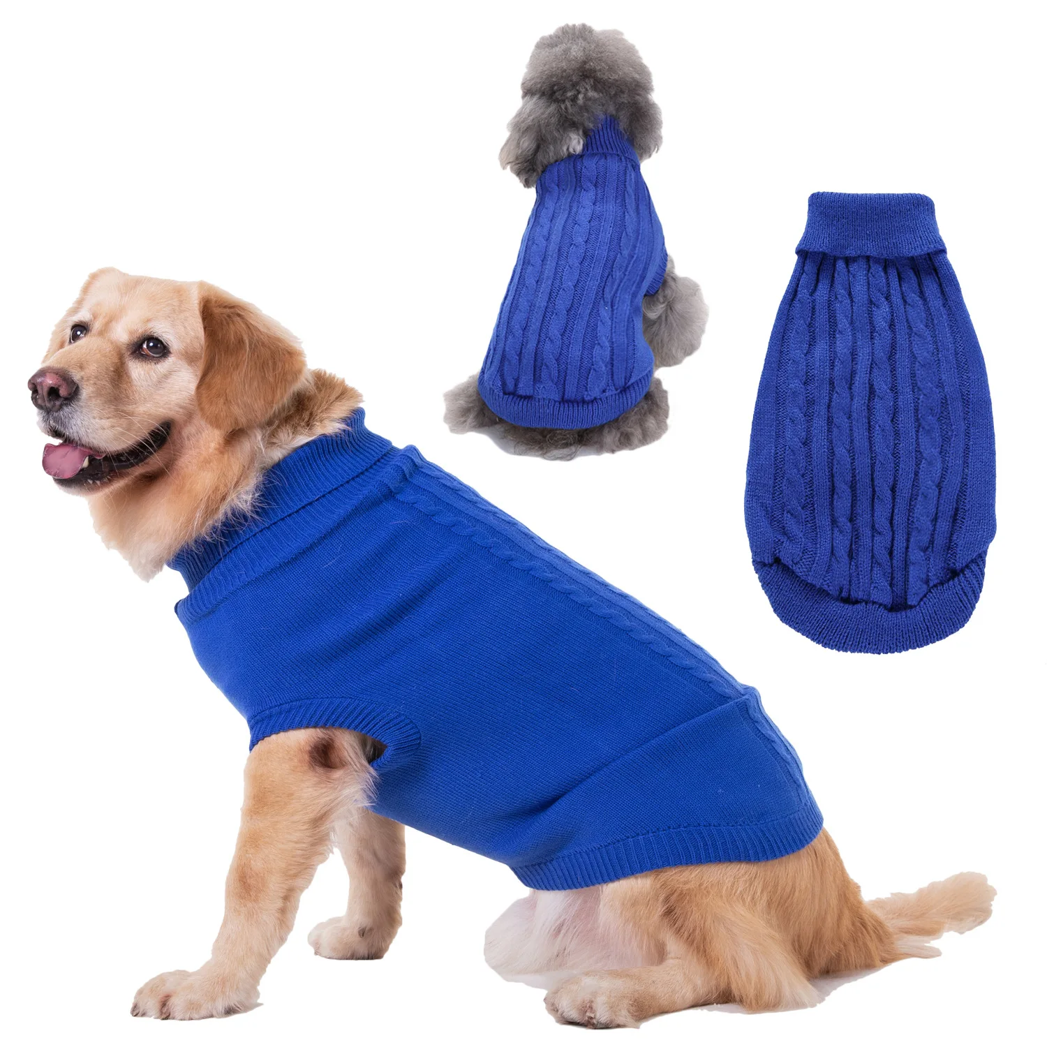 

2021 Hot Sell Products Warm Dog Sweater Winter Pet Knit Pullover Dog Overall Clothing, As picture, if need other color, please discuss with us