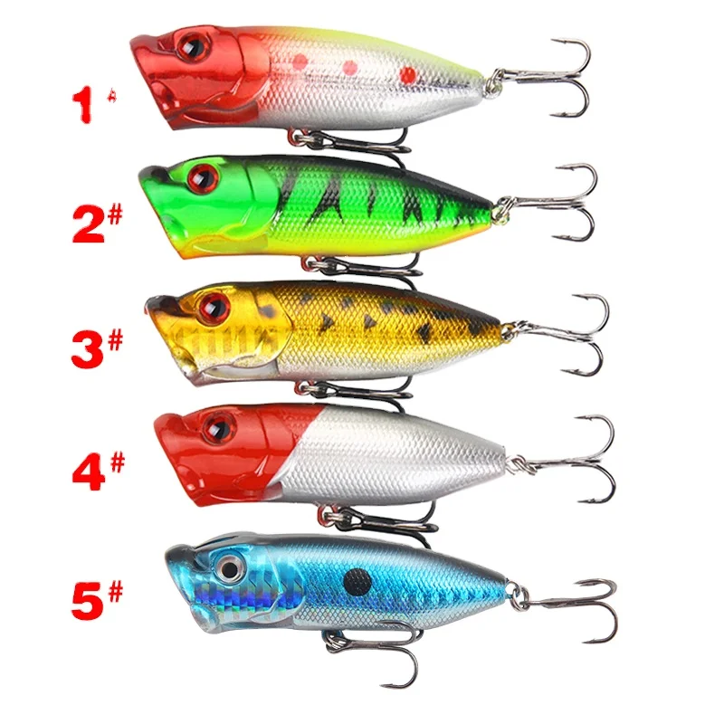 

False Popper Bait Lifelike Skin And 3D Eyes Fishing Lures Bait Popper