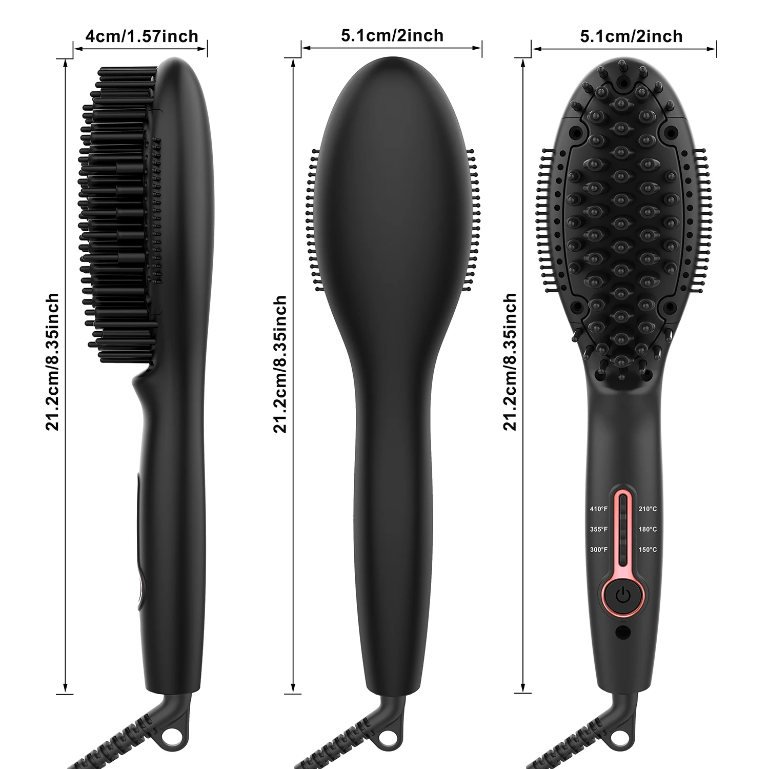 

Straightener Brush Hair straightener cheap personalized comb electric hair combs, Black