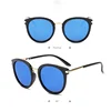 Women Sunglasses 2019 Metal Frame Reflective Sun Glasses
