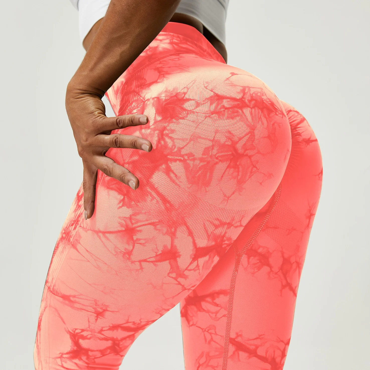 

Amazon Top Sell Custom Yoga Pants Booty Workout Tights High Waist Ruched Tie Dye Scrunch Butt Seamless Legging For Women