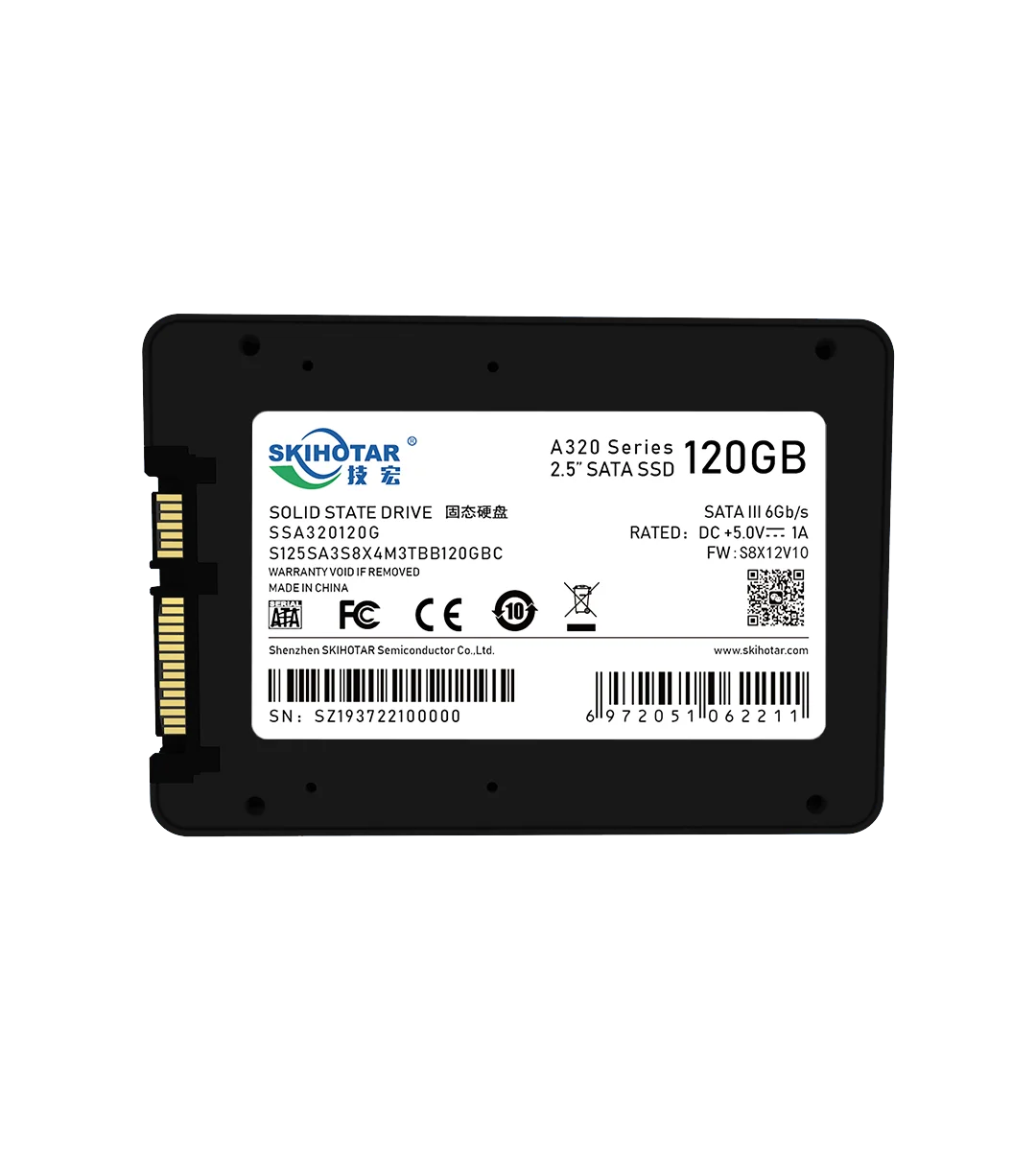 

Skihotar A320 2.5inch 120GB SSD Solid State Drives 6Gb/s sata3.0 external 128GB for Desktop