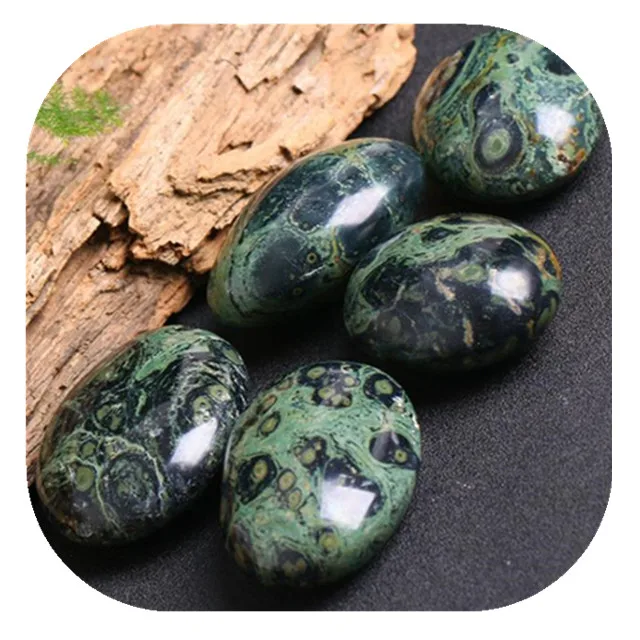 

Wholesale natural polished gemstone peacock eye malachite kambaba crystal palm stone for healing