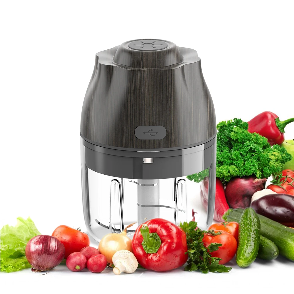 

Kitchen Accessories 250ml Multifunction Portable Mini USB Charging Electric Fruit and Vegetable Chopper