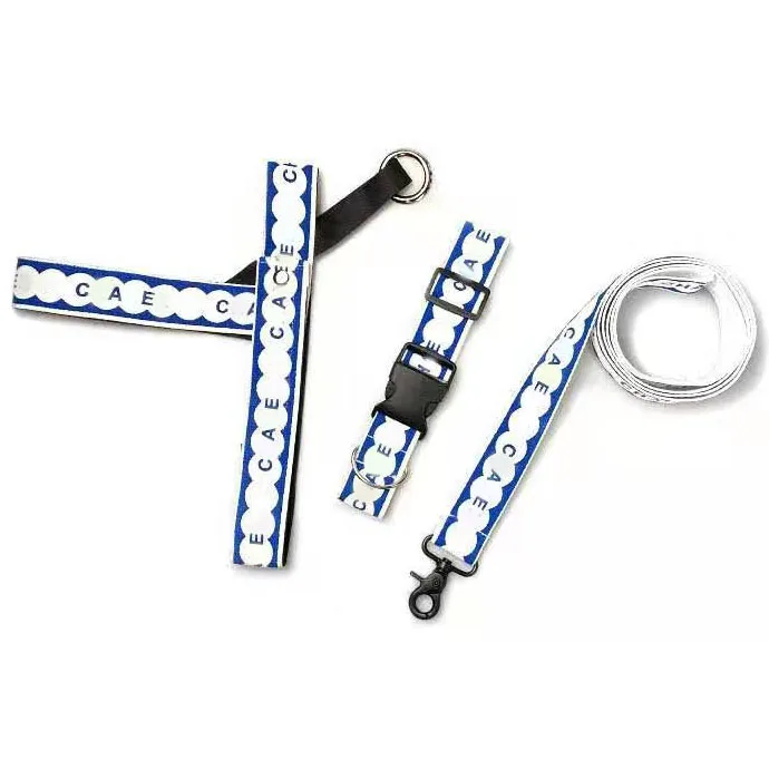 

Designer Luxury Pet Harness Dog Collar and Leash Set, Multi colors