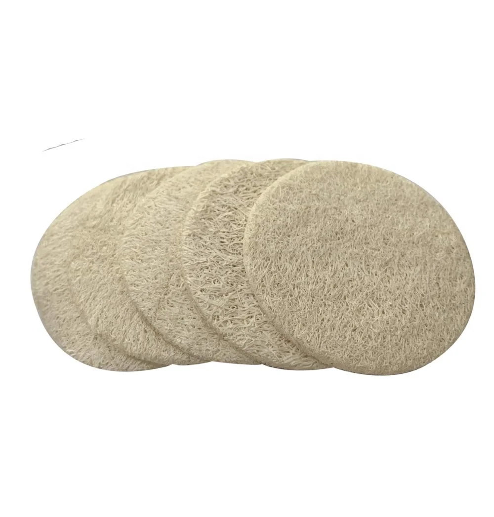 

Natural Loofah Sponge Exfoliating Face Pads - Facial Body Scrubbers Pad