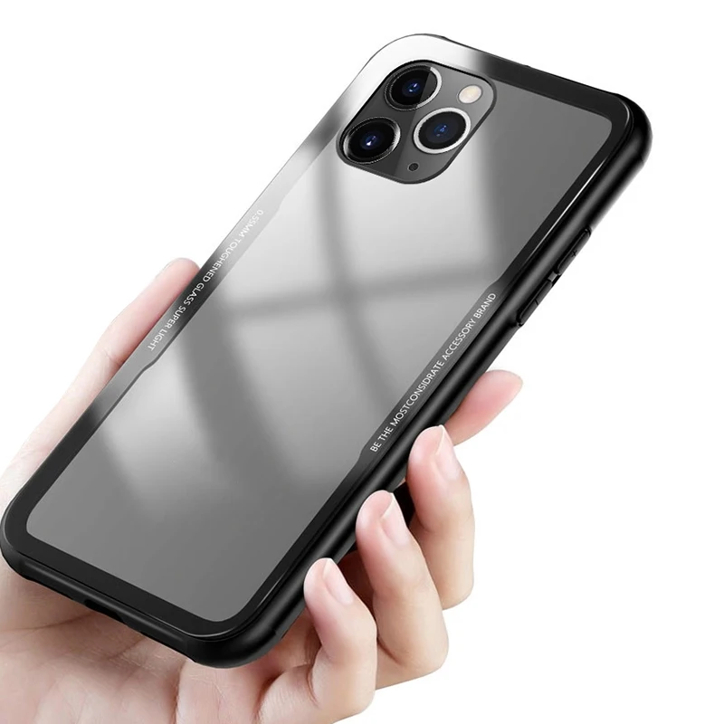 

Tempered Glass Case For iPhone 13 12Pro 11 Pro X XR XS Max SE2 High Quality Clear Soft Silicone Glass Cover For iPhone 7 8 Plus