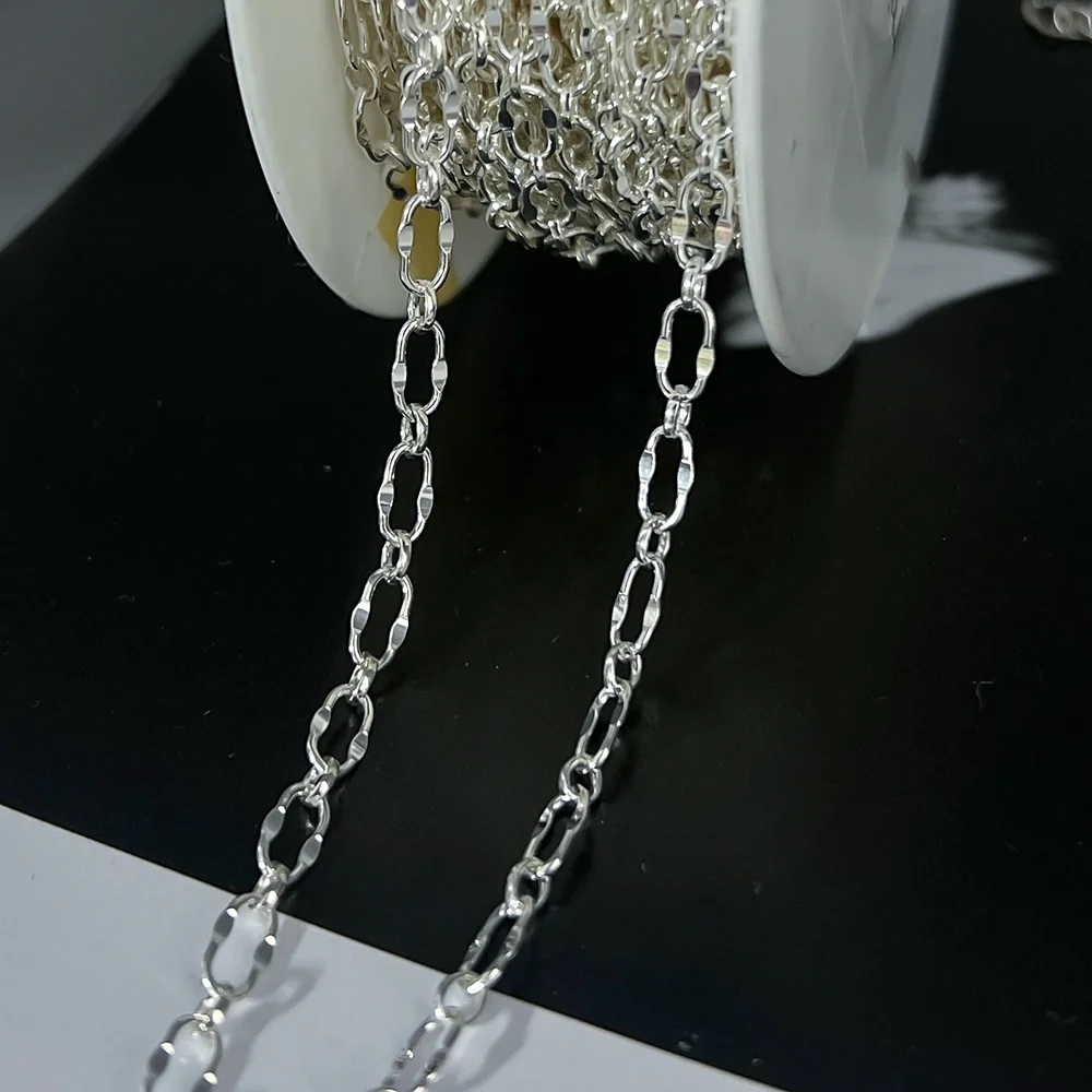 Vintage Sterling Silver 3.6mm Lip Chain Bulk for Jewelry Making Bracelet Necklace Gold Filled Chains