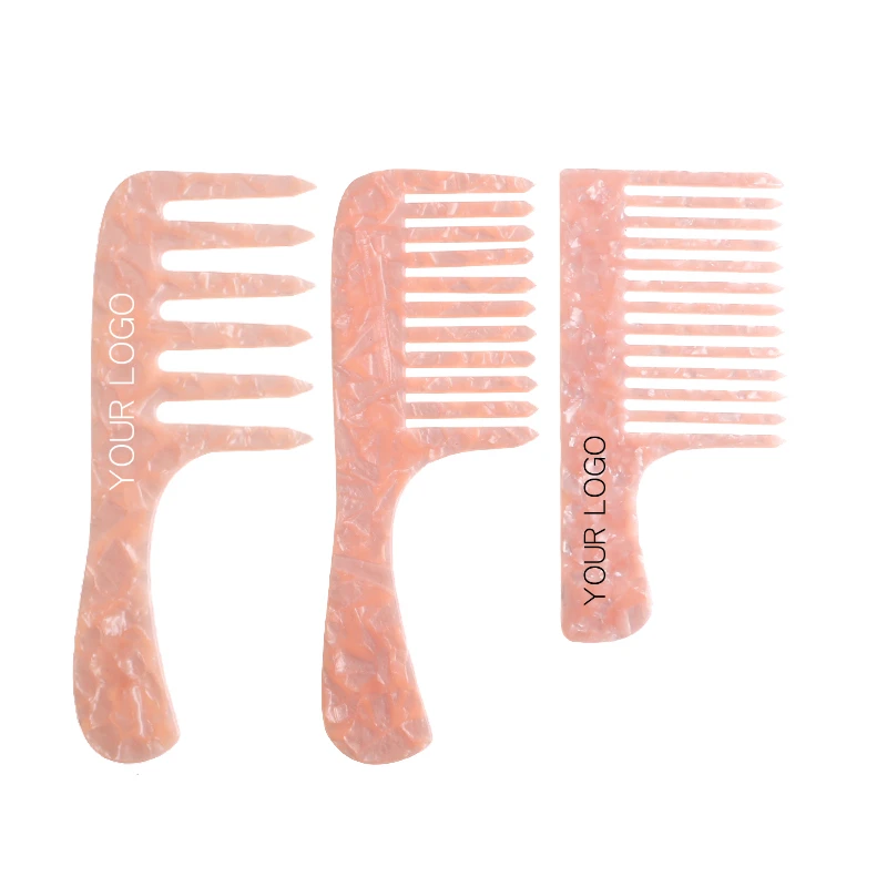 

Hair Brush Comb Tools Detangling Combs for Salon Styling Women wide tooth comb with custom logo