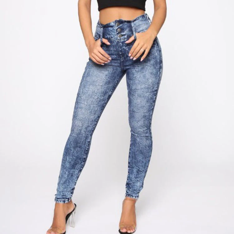 

Hot Sale Women's High-waist Stretch Slim Jeans Women, Picture color
