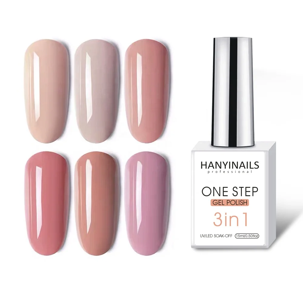 

Nature newest OEM color gel with 330 hot colors mature nude series one step uv color gel nail polish, 330 colors