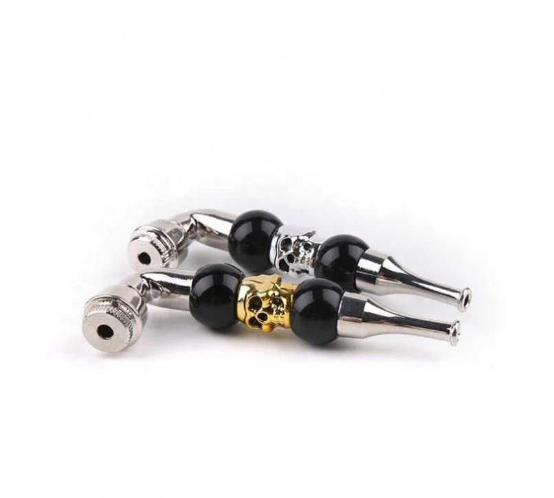 

Black Bead Sk-ull Tobacco Pipe Portable Filter Cigarette Holder Tobacco Pipe Hot, Picture