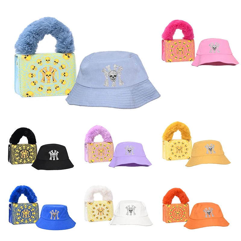 

Fall Fur Handbag Set Stylish Hats And Ladies Purse Leather Crossbody Bag, 8 colors