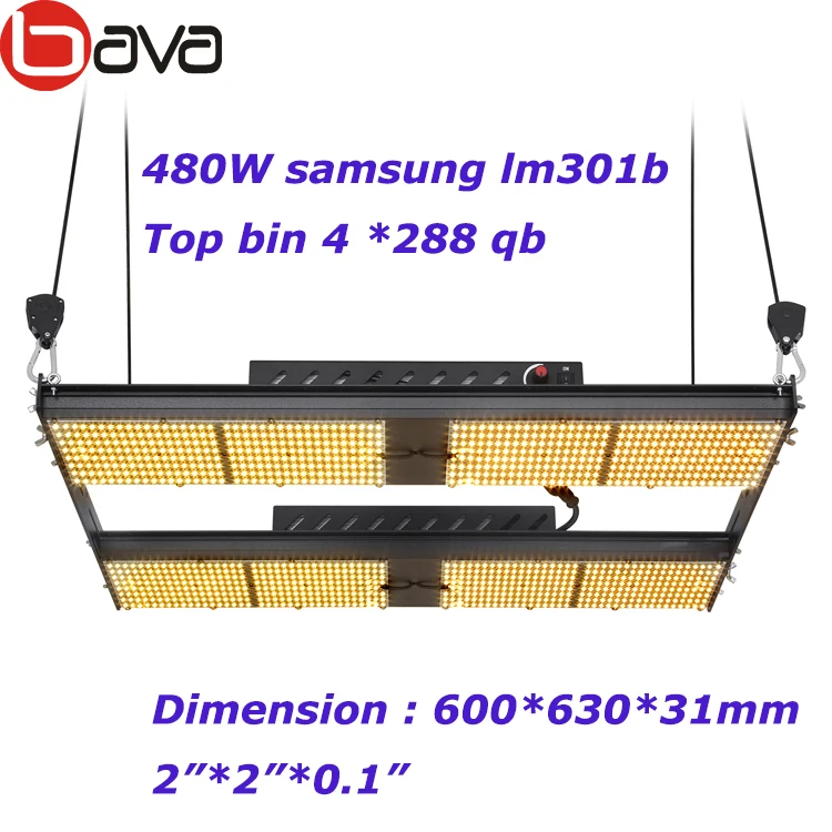 Bava adjustable dimming 3500K diy high lumen led plant grow light lm301b grow board 480w hlg 550v v2