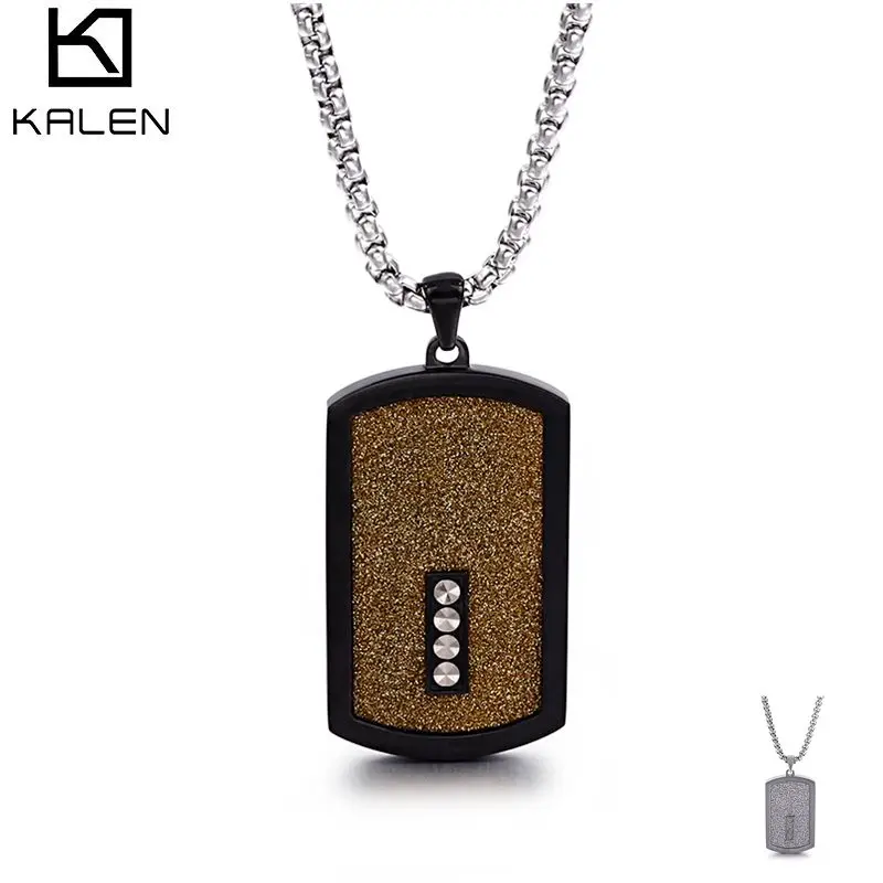 

KALEN 4 Colors ZC Fashion Medal Pendant Necklace For Men