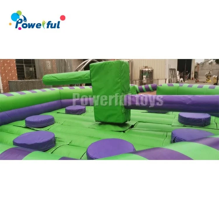 6m inflatable toxic meltdown wipeout 8 persons inflatable sweeper meltdown outdoor