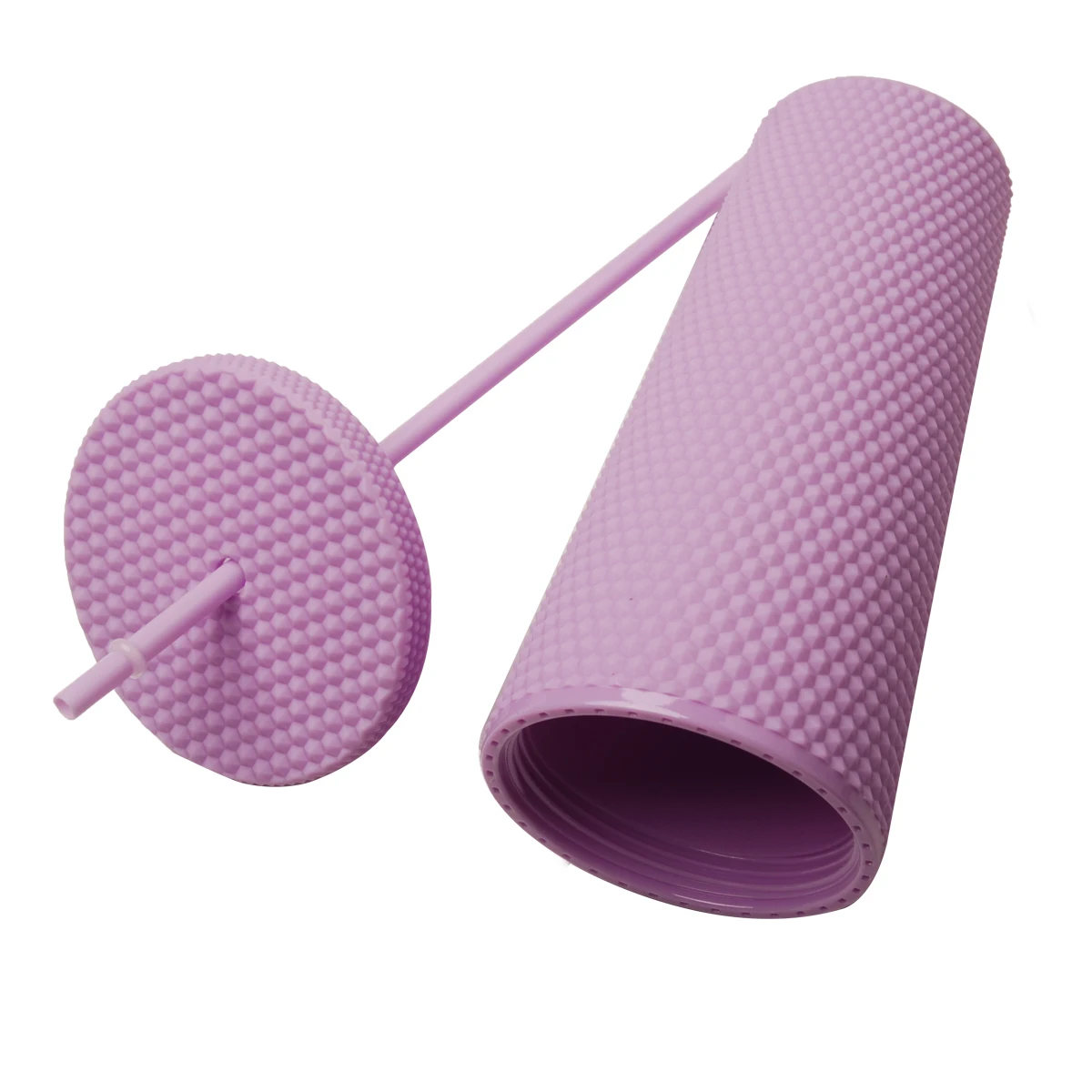 

Electroplated Studded Diamond Spike Prick Plastic Cup Car Travel Ourdoor Coffee Mugs with Straw, As pictures