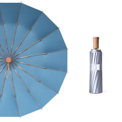 

New Titanium Silver Glue 16k Folding Sun Umbrella For Rain And Sun Customizable Sunshade And UV Umbrella, 8 color