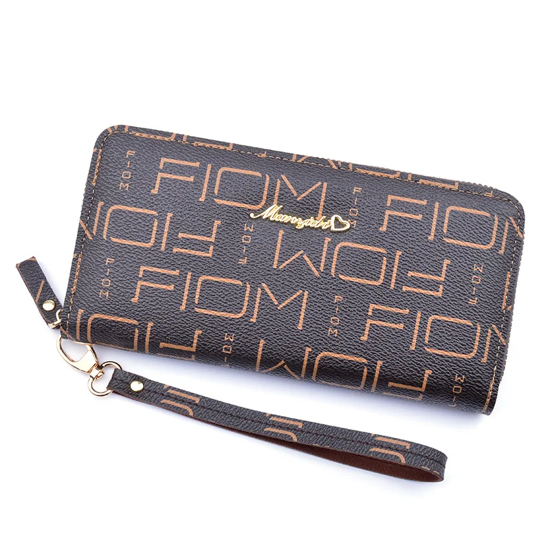 

2021 New Style Fashionable Letter Large Capacity Double-Layer long Wallet for women