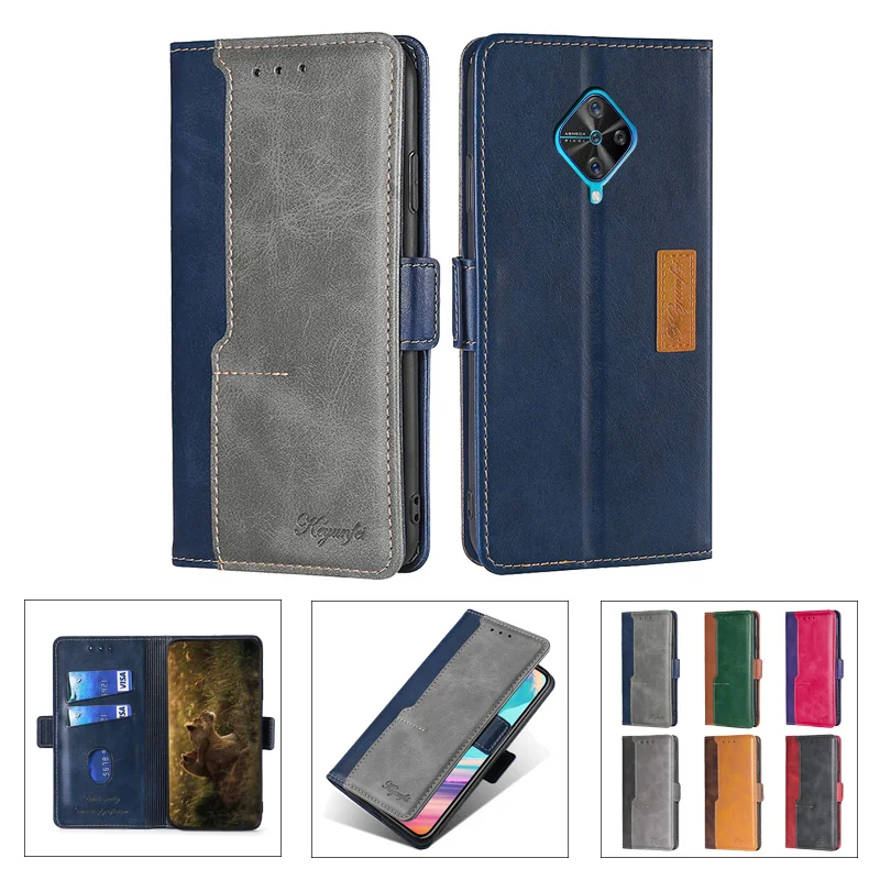 

Luxury Leather Wallet Case for Vivo V17 Pro V20 SE Pro V19 V15 V17 V11 V11i V9 Card Slots Book Cover TPU Back Case, 6 colors for your choose