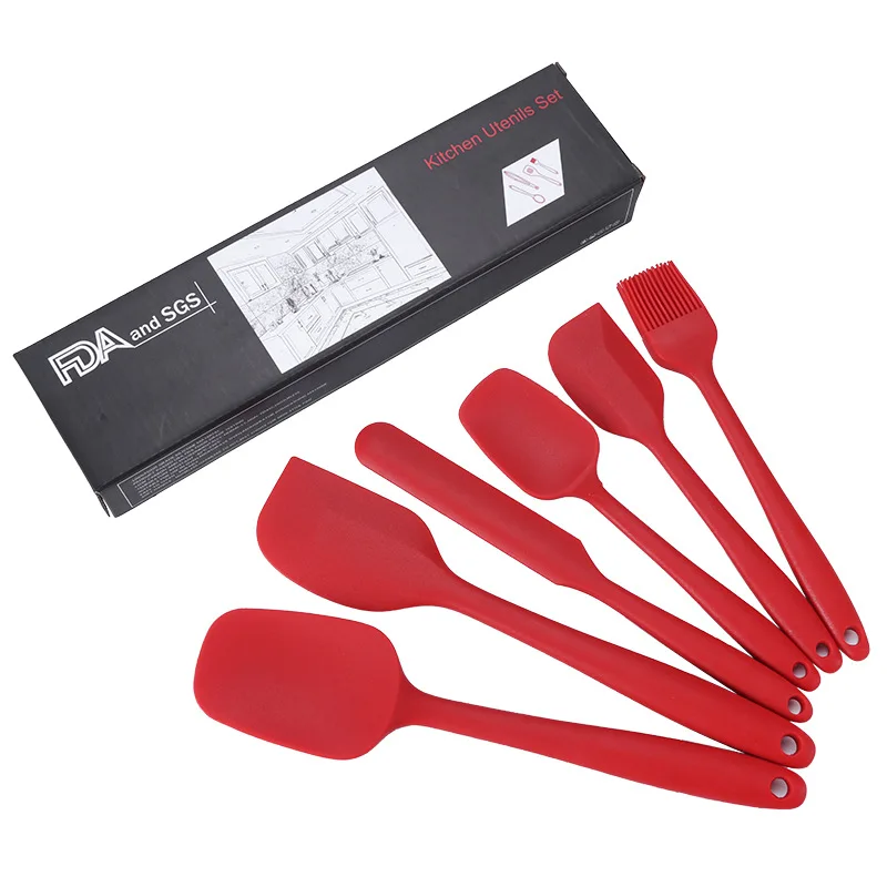 

Amazon Hot Selling Silicone Cooking Utensil Set Eco Friendly Silicone Kitchen Utensil Set, Black/red