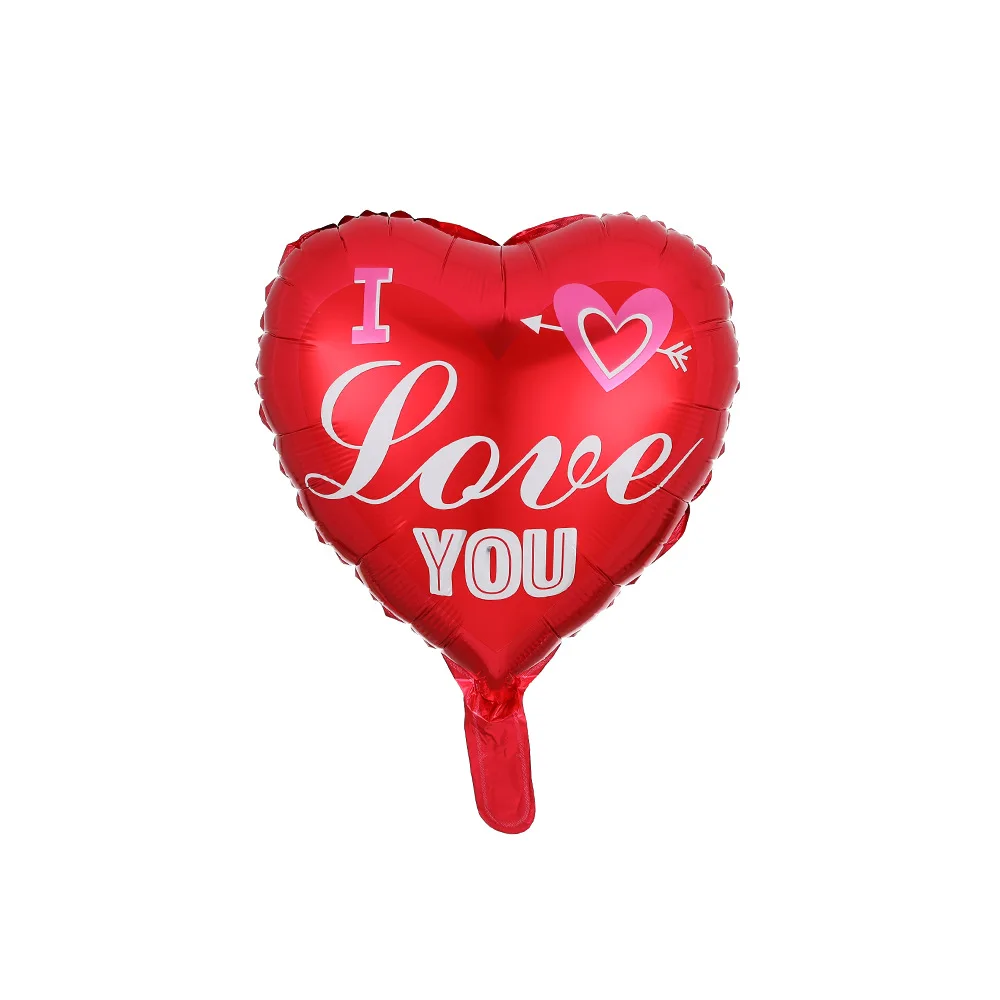 18英寸心形情人节铝膜气球情人节爱情铝箔气球装饰广告de