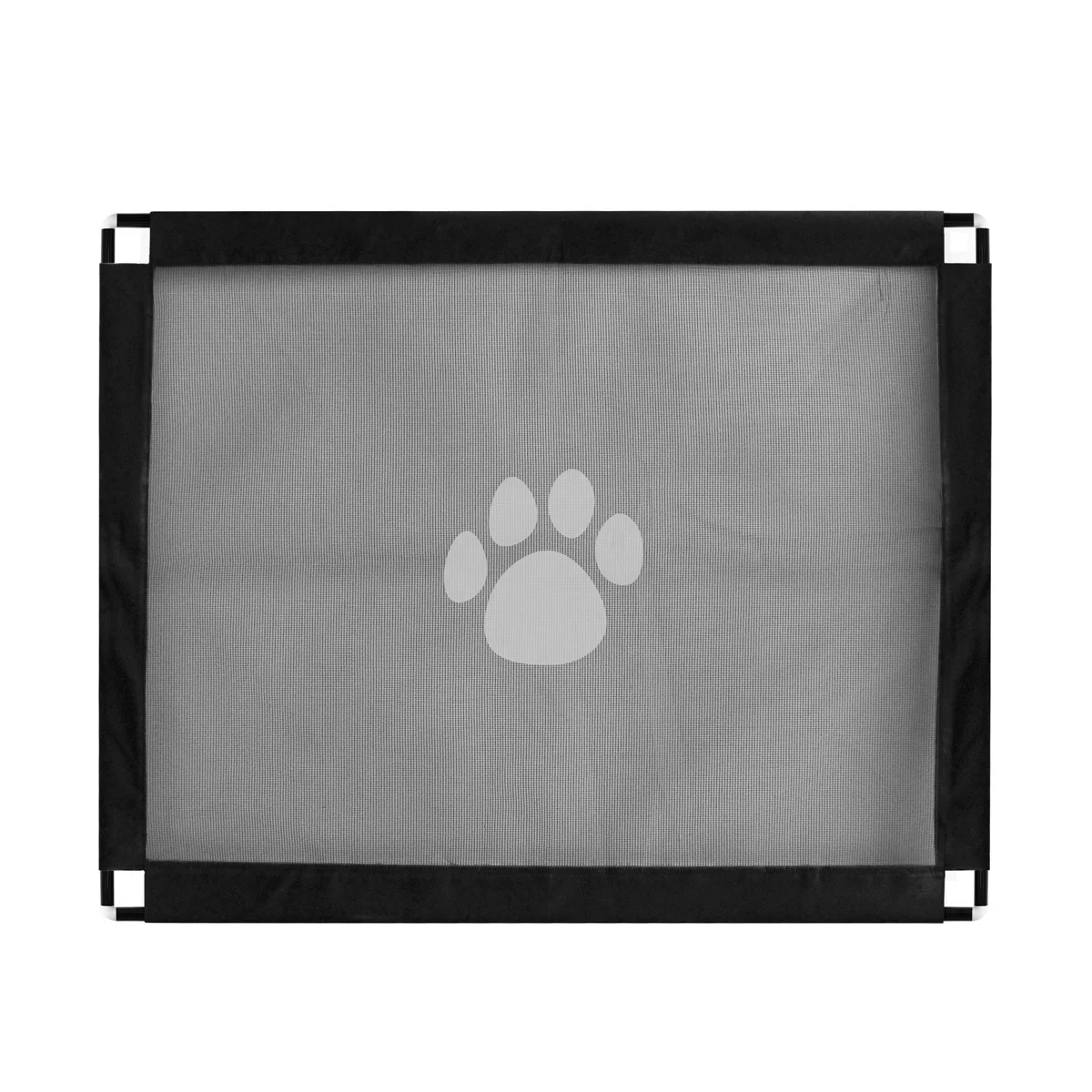 

Strong Dog Playpen Pet Mesh Gate Dog Portable Fence Pet Mesh Door Cat Safety Gate, Black