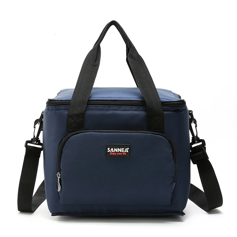 

New printed beach portable picnic box Oxford cloth insulated bag double layer lunch portable lunch cooler ice bag