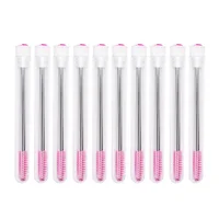 

Private Label Reusable Diamond Rhinestone Crystal Eyelash Brush With Individual Tube Packing