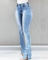 

2019 New Fashion Women Jeans Flare Pants Lady Ripped Jeans