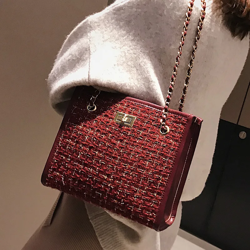 

Fashion Bolsos De Mujer Woolen Crossbody Bags Shoulder Handbag For Woman