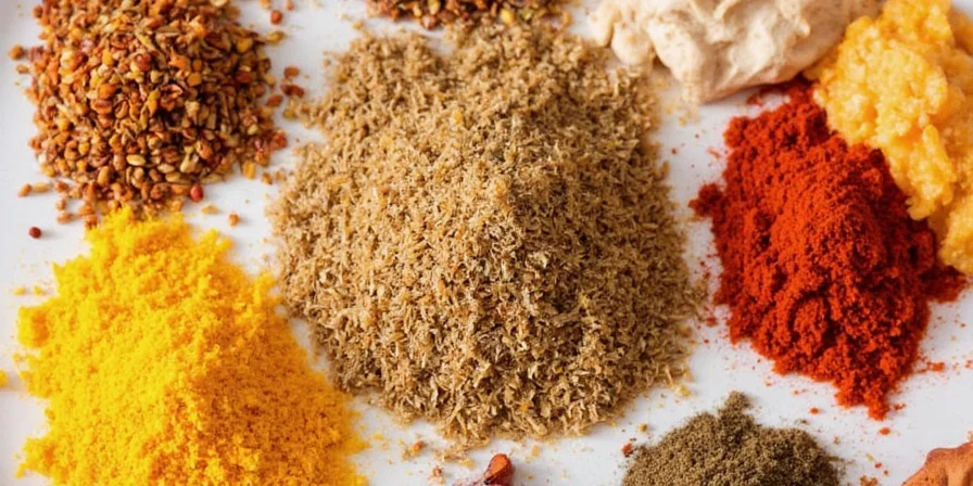 Various brands and homemade garam masala jars
