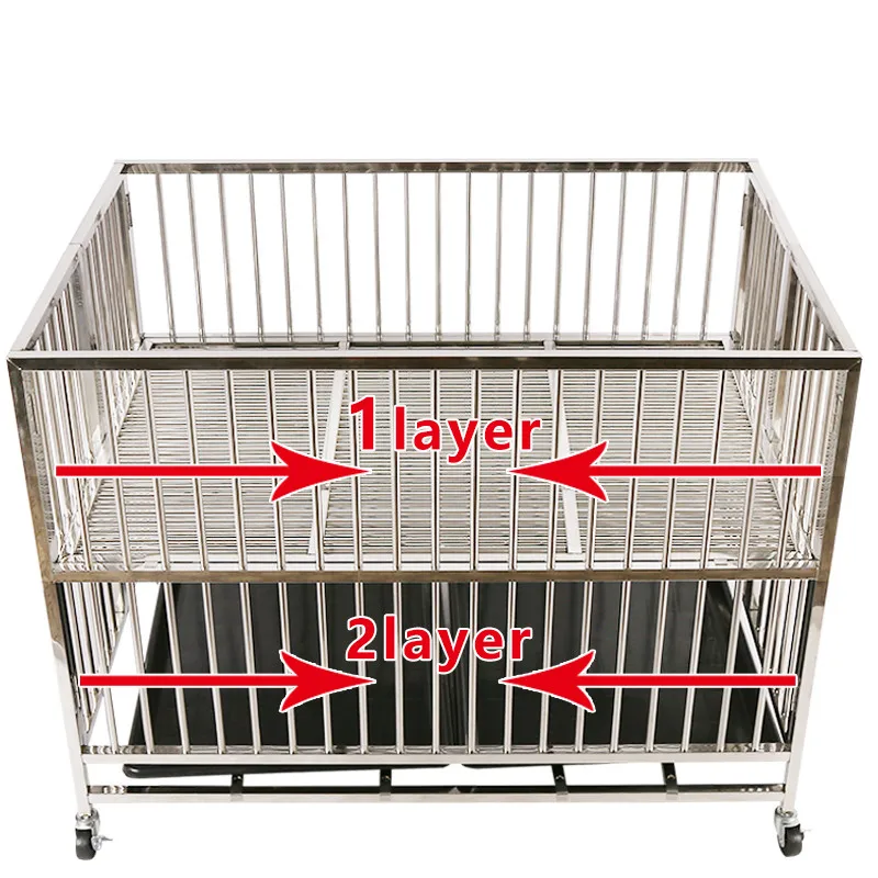 

china factory price dog cage folding pet cage, Stainless steel primary color and custom